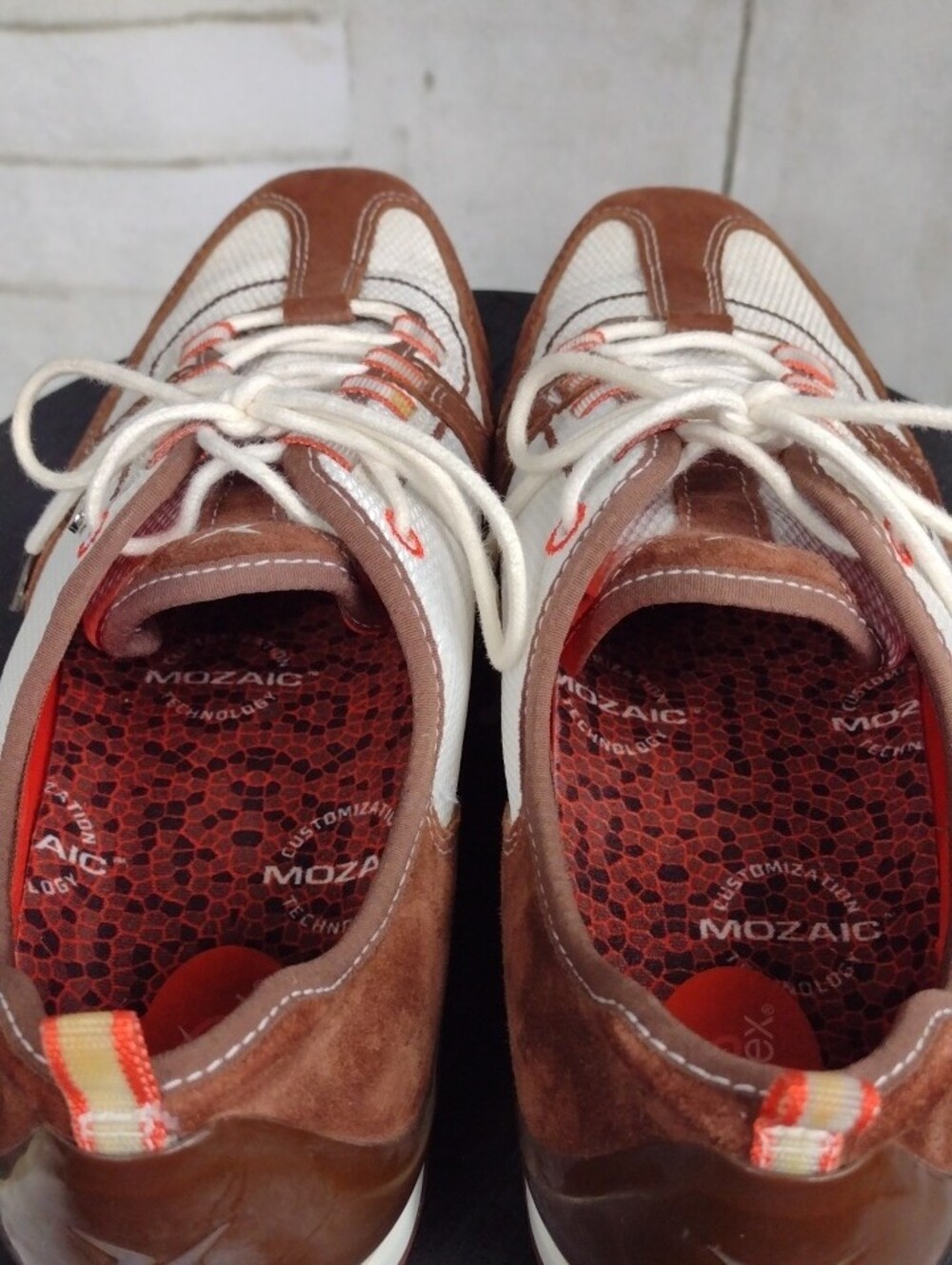 Aetrex Brown & White Casual Lace-Up Sneakers - Picture 7 of 9